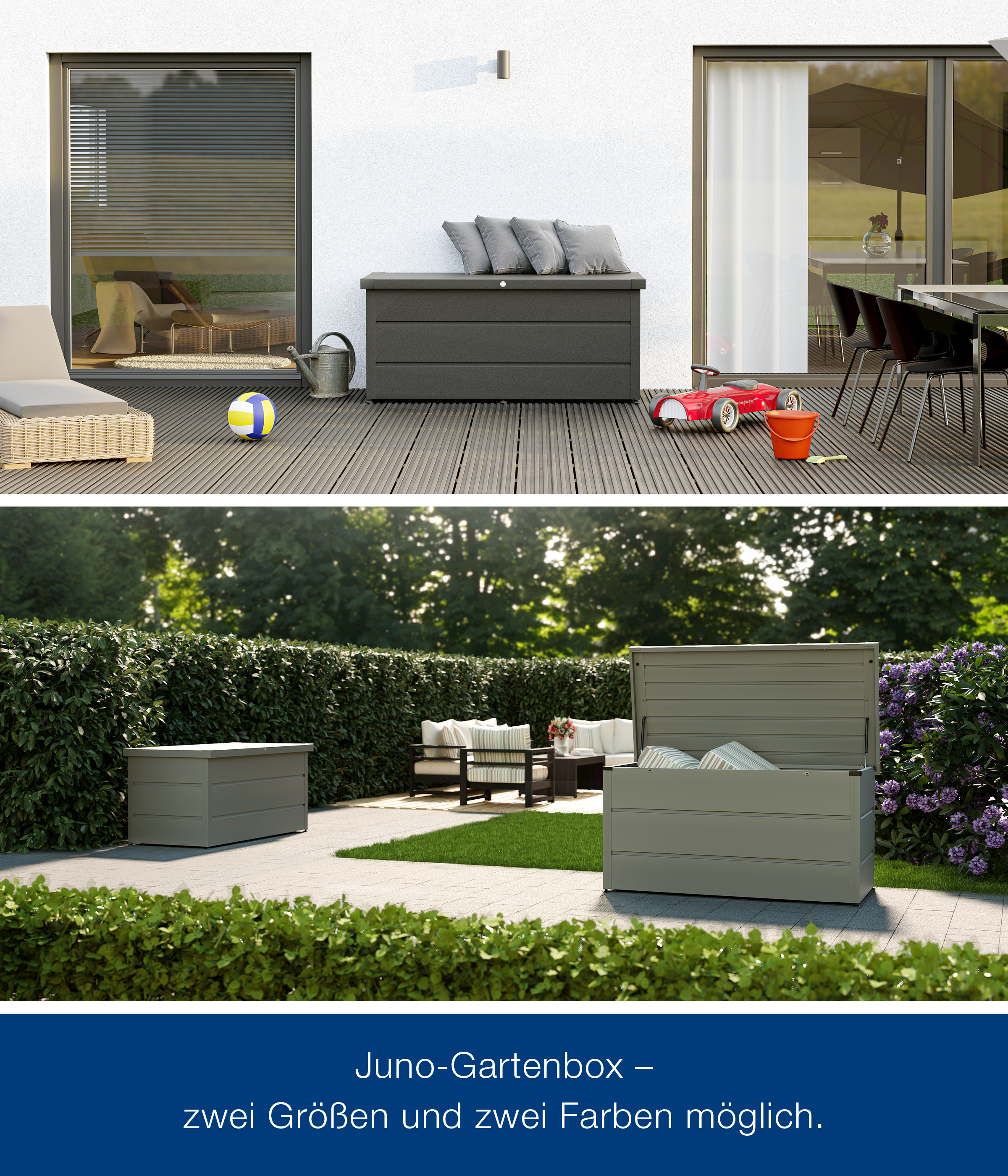 Hörmann Gartenbox Juno Modern Typ 1620 graualuminium