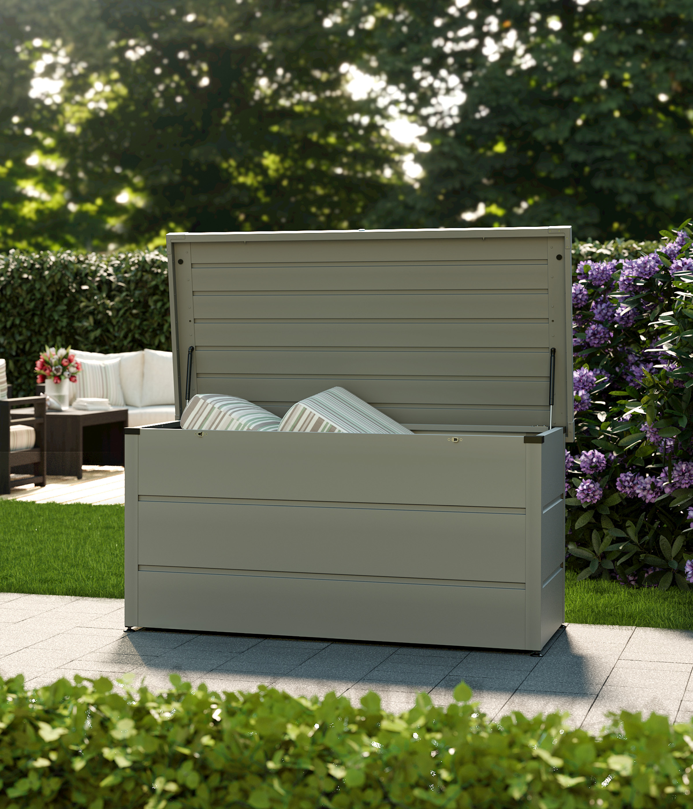 H Rmann Gartenbox Juno Modern Typ Graualuminium