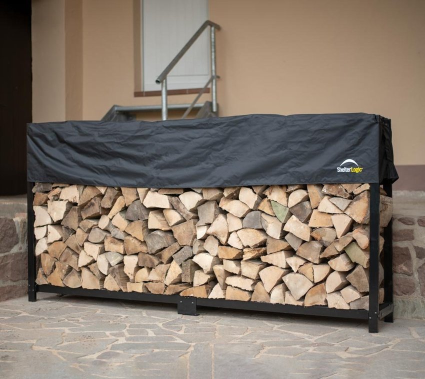 shelter_kaminholzregal_240 ShelterLogic Kaminholzregal mit Abdeckung 240