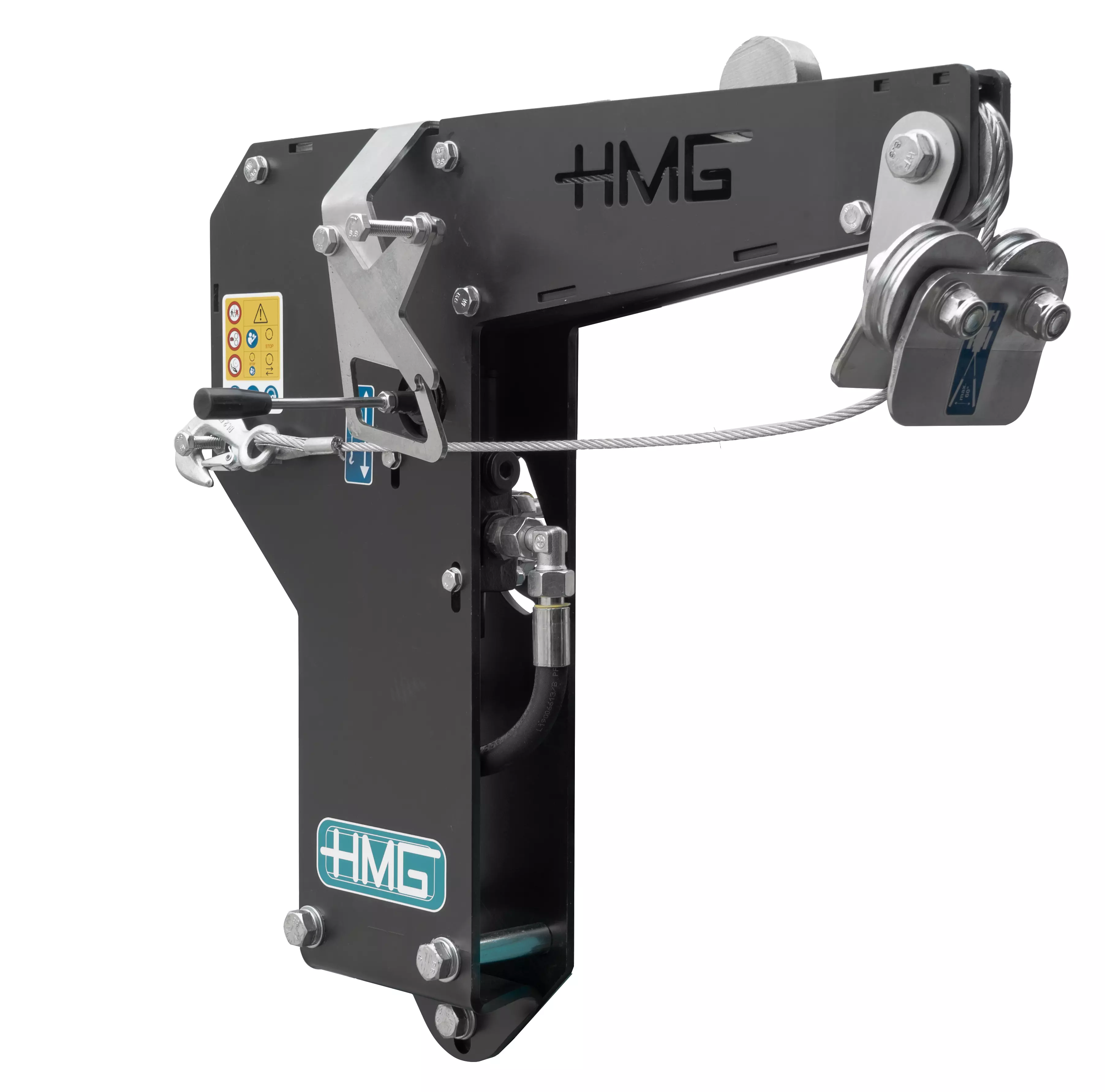 HMG hydraulische Seilwinde HSW 500 montiert
